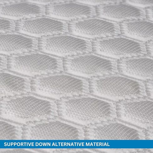 Columbia Comfort Ice Fiber Soft Down Alternative Bed Pillow - Instant Cooling 2 Sided Ice Fiber Cover - Supportive & Cozy Polyester Fiber - Back & Stomach Sleeper, Standard/Queen in Kuwait