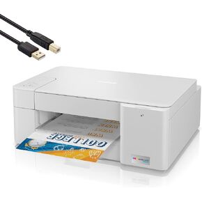 Brother MFC-J1215W INKvestment Tank Wireless All-in-One Color Inkjet Printer for Home Office - Print, Copy, Scan - 16 ppm, 1200 x 600 dpi, Voice Control, 150 Sheets - BROAGE 4 Feet Printer Cable in Saudi Arabia