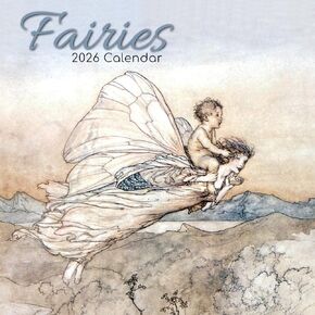 The Gifted Stationery 2026 Square Wall Calendar - Fairy Artwork Hanging Calendar 2026-2026 Planner with 180 Planner Stickers - 16-Month Sept 2025-Dec 2026, 12 x 12 in in Saudi Arabia