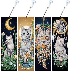 4 Pcs Dreamcatcher Butterfly Dragonfly Diamond Art Bookmarks Diamond Painting Bookmarks Diamond Painting Kits Book Markers for School Students, Adults, Book Accessories, Book Lovers Gifts in Saudi Arabia