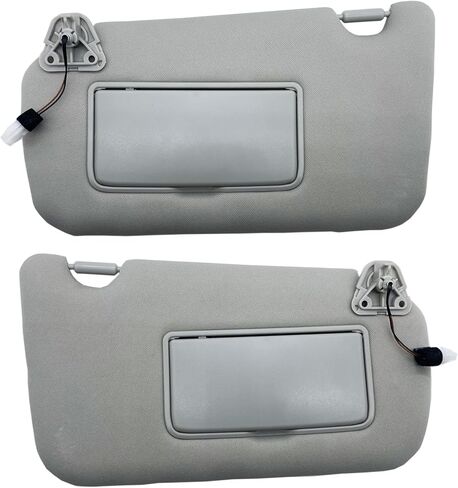 Driver & Passenger Side Sun Visor with Light Replacement Fits for Nissan Sentra 2013-2019 Sunshade96401-3SG8A 96400-3SG8A Color Gray (Gray（Driver & Passenger Side）) in Saudi Arabia