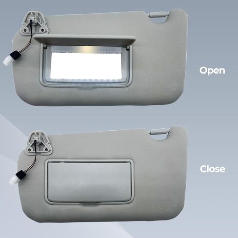 Driver & Passenger Side Sun Visor with Light Replacement Fits for Nissan Sentra 2013-2019 Sunshade96401-3SG8A 96400-3SG8A Color Gray (Gray（Driver & Passenger Side）) in Saudi Arabia
