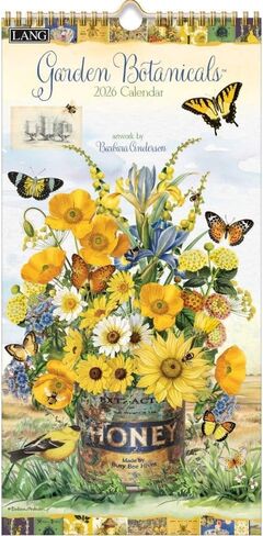 Lang, Garden Botanicals 2026 Vertical Wall Calendar, 8'' X 15.8'', 12-Month Calendar with Stapled Binding in Saudi Arabia