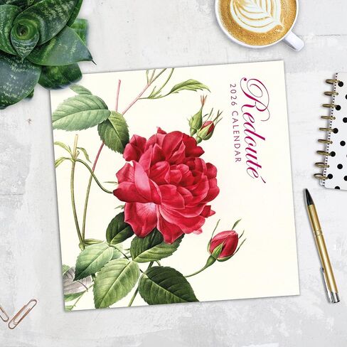 Red Robin 2026 Redoute Monthly Wall Calendar | 12" x 24" Open | Premium Thick & Sturdy Paper | Hangable 12 Month Calendar | Lined Notes & To Do Area | Vivid Images | Plastic Free in Saudi Arabia
