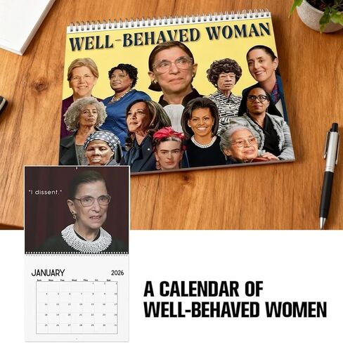 2026 Feminist Wall Calendar – “Well-Behaved Women" Empowerment Calendar, 11" X 8.5", Inspirational Gift for Women, Home & Office Décor in Saudi Arabia
