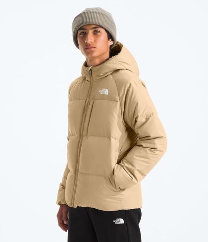 سترة بغطاء رأس للأولاد من THE NORTH FACE ذات وجهين، مقاس TNF أسود، مقاس صغير in Saudi Arabia