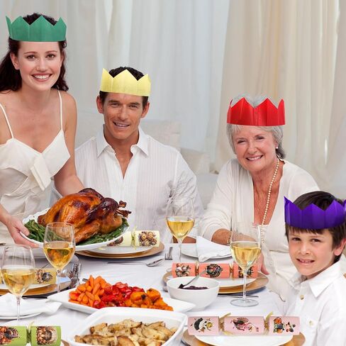 ceiba tree Thanksgiving Crackers Poppers No-Snap No Popping 10 PCS Prefilled with Mini Toys Gifts Prizes & Hats & Joke Tradition Turkey Party Favors Dinner Table Games Activities for Kids Family in Saudi Arabia