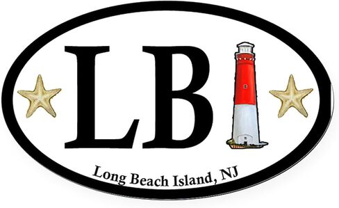 مغناطيس السيارة CafePress LBI مع مغناطيس السيارة البيضاوي Light House، مغناطيس المصد البيضاوي الأوروبي in Saudi Arabia