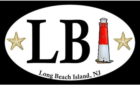 مغناطيس السيارة CafePress LBI مع مغناطيس السيارة البيضاوي Light House، مغناطيس المصد البيضاوي الأوروبي in Saudi Arabia