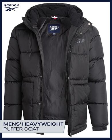 Reebok Men Winter Jacket - Puffer Parka Coat - Heavyweight Ski Jacket for Men, M-XXL in Kuwait