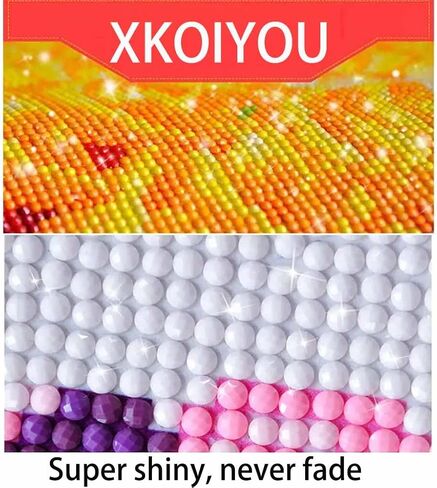 XKOIYOU مجموعات الفن الماسي للبالغين، 5D للدراسة والحديقة الحياة الماس اللوحة DIY الماس الفن الماس مجموعات الطلاء للبالغين، جولة الماس الكامل الحفر، مجموعات الفن الماس لديكور المنزل-12x16 بوصة in Saudi Arabia