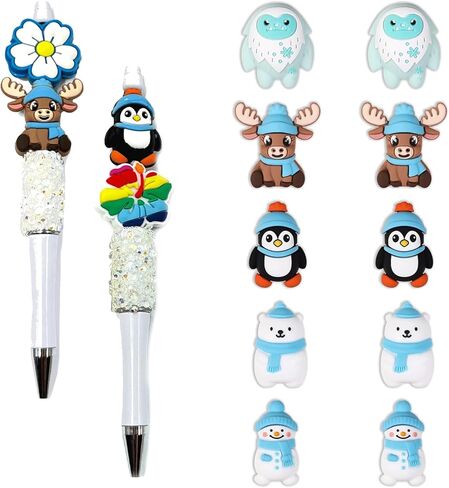 12PCS 3D Capybara Silicone Beads, 4 Styles Capybara Silicone Focal Beads for Keychain Making, Animal Themed Loose Beads Bulk for Beaded Pen DIY Handicrafts Necklace Bracelet Lanyard Pendants in Saudi Arabia