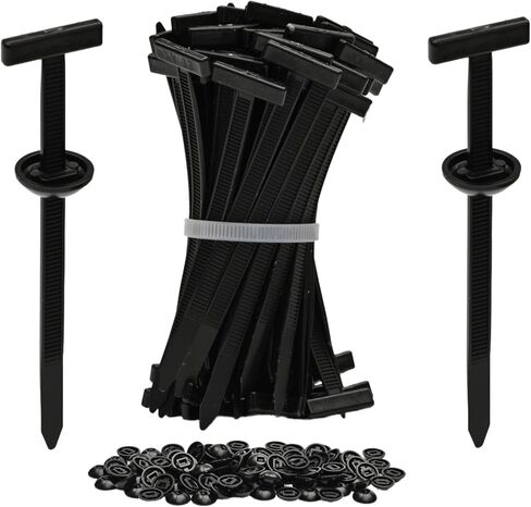 200 Pcs Heavy Duty Nylon Cable Ties for Automotive Body & Trim Clips, Self-Locking Zip Ties for Car Body, Replacement Parts & Outdoor Use - Strong Adjustable Plastic Fasteners in Saudi Arabia