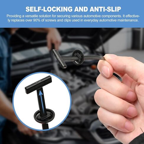 200 Pcs Heavy Duty Nylon Cable Ties for Automotive Body & Trim Clips, Self-Locking Zip Ties for Car Body, Replacement Parts & Outdoor Use - Strong Adjustable Plastic Fasteners in Saudi Arabia