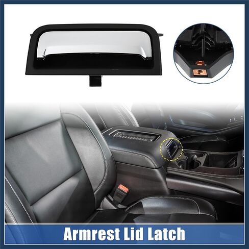 مجموعة واحدة 22861304 مسند ذراع وحدة التحكم المركزية غطاء مزلاج لوحة لسيارة Chevy Silverado1500 2014-2018 لسيارة GMC Sierra Yukon غطاء وحدة التحكم المركزية قفل فضي اللون أجزاء السيارة تصميم أنيق in Saudi Arabia