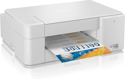 طابعة Brother MFC-J1215W INKvestment Tank اللاسلكية الكل في واحد ملونة نافثة للحبر للمكتب المنزلي - الطباعة والنسخ والمسح الضوئي - 16 صفحة في الدقيقة، 1200 × 600 نقطة في البوصة، التحكم الصوتي، 150 ورقة - كابل طابعة BROAGE بطول 4 أقدام in Saudi Arabia