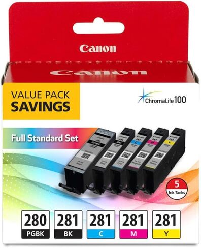Canon 2 Pack PGI-280/CLI-281 5 Color Ink Pack for Select PIXMA TR, TS Series Printers in Saudi Arabia