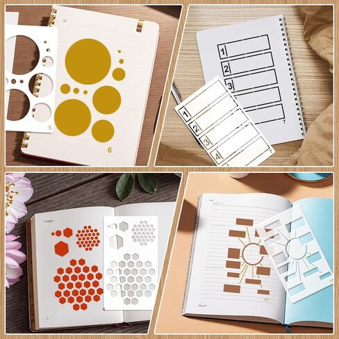 40Pcs Journal Planner Stencils Templates, 4"x7" DIY Calendar Journal Stencils for Scrapbook Notebook Diary Cards Decorations Journal Supplies Accessories in Kuwait