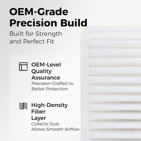 Engine Air Filter&Cabin Air Filter Combo Pack-Compatible with Toyota Corolla 2009-2019,Matrix 2009-2014,Yaris 2007-2018,Scion xD 2008-2014,Vibe 2009-2010-CF10285&CA10190 in Kuwait