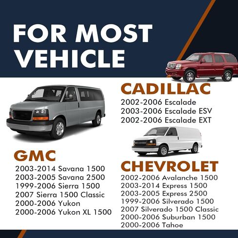 PM Auto زوج من 2 وصلة كروية لذراع التحكم العلوي الأمامي لـ 2000-2006 GMC Yukon/Tahoe/Suburban 1500,2002-2006 Cadillac Escalade,99-06 Chevy Silverado 1500/GMC Sierra 1500,03-14 Express 1500/ Savana 1500 in Saudi Arabia