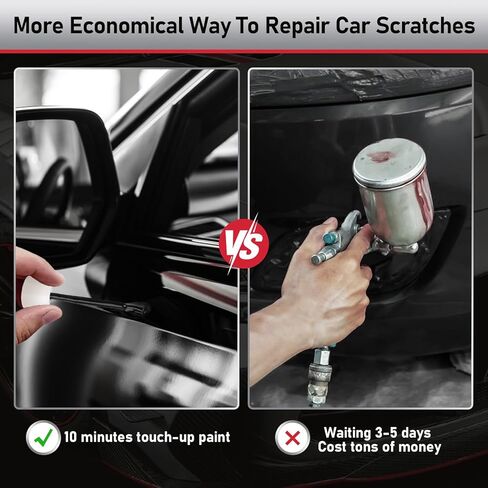طلاء السيارة الأسود لإصلاح خدوش السيارات، قلم طلاء أسود عالي اللمعان لإصلاح خدوش السيارات، 1.5 أونصة سهل الاستخدام in Kuwait