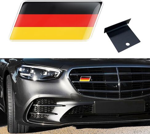 3D Germany Flag Emblem Badge, Aluminum Car Front Fender Badge Sign Emblem, Auto Stickers and Declaration Decals, Universal Exterior Decor Accessories for All Vehicles (Germany Flag2) in Saudi Arabia