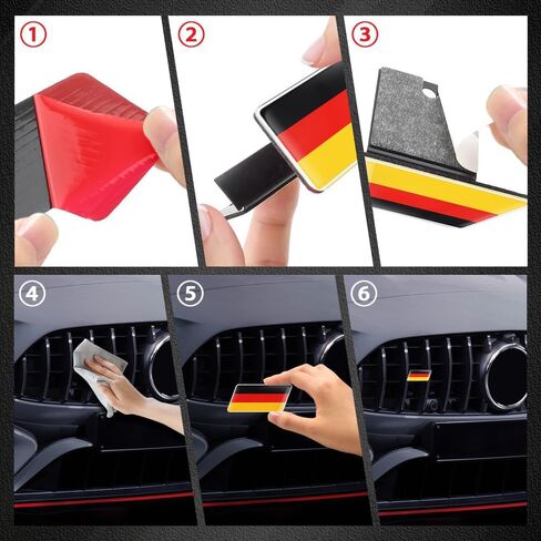 3D Germany Flag Emblem Badge, Aluminum Car Front Fender Badge Sign Emblem, Auto Stickers and Declaration Decals, Universal Exterior Decor Accessories for All Vehicles (Germany Flag2) in Saudi Arabia