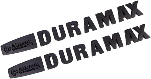 Duramax Badge Emblem 2Pcs Allison Matte Black - Replacement for 2015 Silverado 2500HD/3500HD with Adhesive in Saudi Arabia