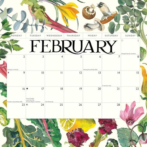 تقويم المطبخ Emma Bridgewater 2026، تقويم شهري لمدة 12 شهرًا، تصميمات فنية للمطبخ والحديقة الملونة، تقويم معلق على الحائط مقاس 12 بوصة × 12 بوصة in Kuwait