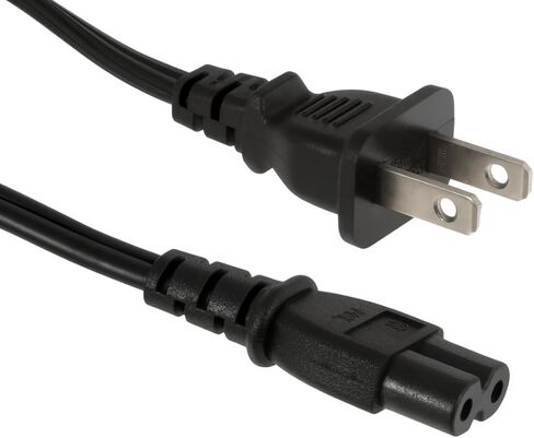 Universal AC Cord Replacement for PS5 Power Cord IEC320 C7 to NEMA 1-15P for PS4, Xbox Series X/S, LED LCD TV, Monitors, Sound Bars 18 AWG 2 Prong Connector-Lifetime Wty (3 ft) in Kuwait
