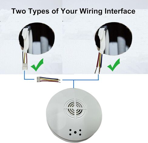 WiFi Wiring Smoke Video Detector Real-Time Camera 4K Ultra HD Clarity Small Nanny Cam with Night Vision Clear and Motion Detection Home Surveillance Security No Audio in Kuwait