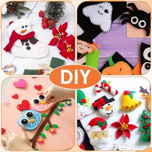 10 قطع 12 × 12 بوصة من صفائح النسيج اللباد للحرف اليدوية 1 مم مربعات سميكة ورق اللباد DIY للخياطة اليدوية قماش اللباد غير المنسوج (أبيض) in Kuwait