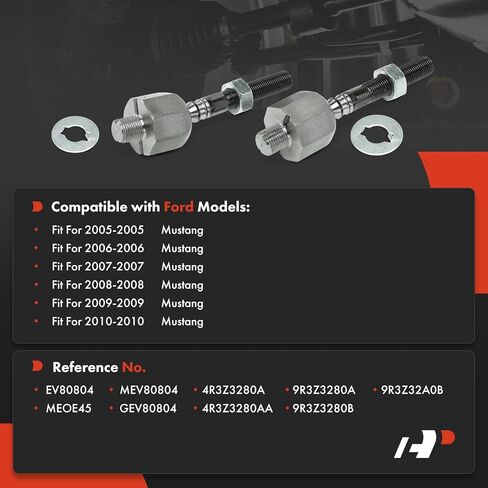 A-Premium 2 x Front Inner Tie Rod Ends, Compatible with Ford Mustang 2005 2006 2007 2008 2009 2010 in Saudi Arabia