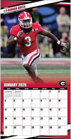 تقويم حائط NCAA Georgia Bulldogs 2026، 30.48 سم × 30.48 سم، تقويم لمدة 16 شهرًا مع غلاف مثبت in Saudi Arabia
