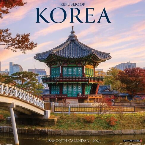 Willow Creek Press, Republic of Korea 2026 Wall Calendar, 12'' X 12'', 18-Month Calendar with Stapled Binding in Saudi Arabia