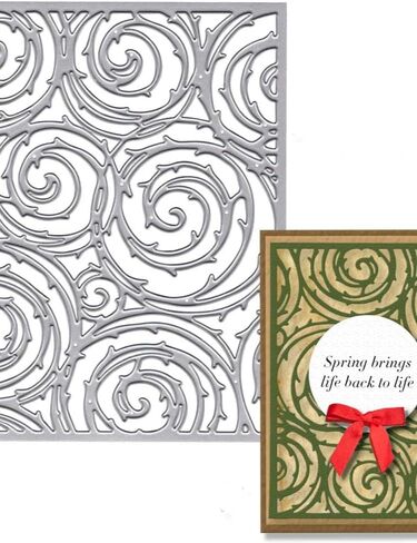 Vines Leaves Frame Die Cuts for Card Making, Hollow Leaves Cutting Dies Sets Circle Lace Cirrus Dies Stencils Embossing Template for Scrapbooking DIY Cards Album Crafts Supplies in Saudi Arabia