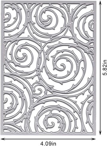 Vines Leaves Frame Die Cuts for Card Making, Hollow Leaves Cutting Dies Sets Circle Lace Cirrus Dies Stencils Embossing Template for Scrapbooking DIY Cards Album Crafts Supplies in Saudi Arabia