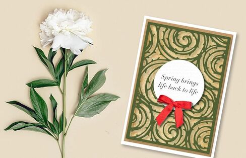 Vines Leaves Frame Die Cuts for Card Making, Hollow Leaves Cutting Dies Sets Circle Lace Cirrus Dies Stencils Embossing Template for Scrapbooking DIY Cards Album Crafts Supplies in Saudi Arabia