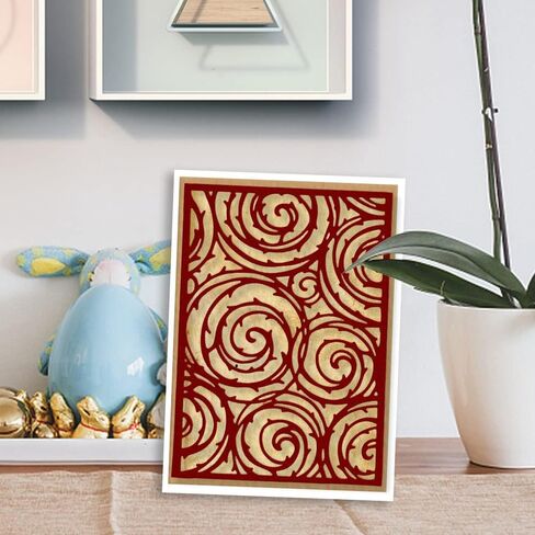 Vines Leaves Frame Die Cuts for Card Making, Hollow Leaves Cutting Dies Sets Circle Lace Cirrus Dies Stencils Embossing Template for Scrapbooking DIY Cards Album Crafts Supplies in Saudi Arabia
