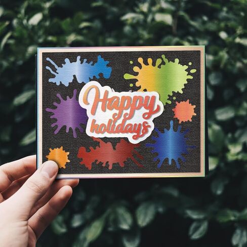GLOBLELAND Painting Splatter Stains Cutting Dies for DIY Scrapbooking Metal Art Painting Cut Dies Stains Background Die Cuts for Card Making Embossing Photo Album Craft Decor in Saudi Arabia