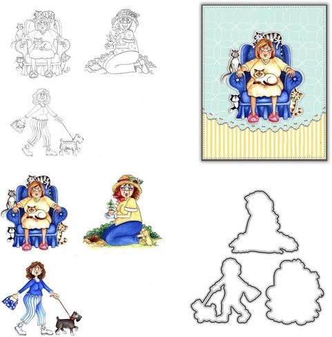 Birthday Girl Stamps and Die Cuts for Card Making Roses Flowers Transparent Silicone Clear Stamp and Metal Cutting Dies Sets for DIY Scrapbooking Paper Crafting Seals Decorative Supplies in Saudi Arabia