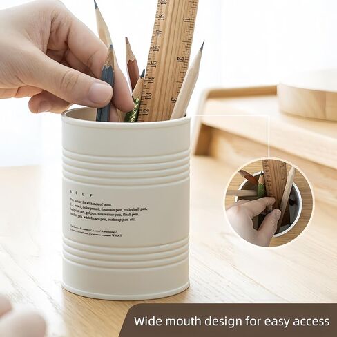 Pen Pencil Holder for Desk, Makeup Brushes Cup Simple&Modern Organizer for Office Home School(white) in Saudi Arabia