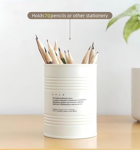 Pen Pencil Holder for Desk, Makeup Brushes Cup Simple&Modern Organizer for Office Home School(white) in Saudi Arabia