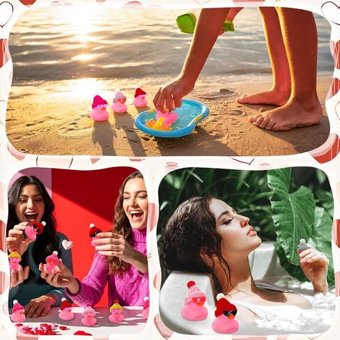 Deekin 30 مجموعة من مجموعة هدايا شكرًا لك، أنت تتخلص من بطاقات البهجة الرائعة، بط مطاطي صغير مع نظارات وقبعات مع أكياس الأورجانزا للبطاقات، لعبة كبيرة للرحلات البحرية للأطفال والطلاب وزملاء العمل (قبعة) in Kuwait