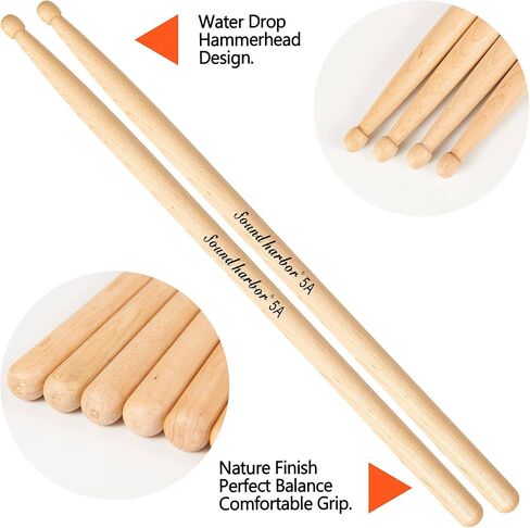 عصي الطبل 5A خشب طبل طبل (1 زوج من القيقب) in Kuwait