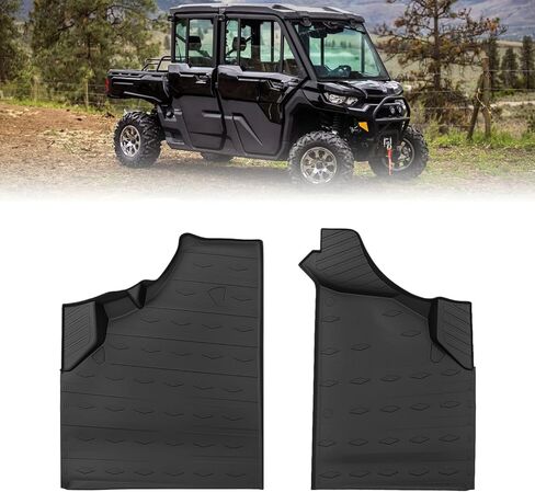 سجادات أرضية أمامية من KEMIMOTO قطعتان، متوافقة مع 2020-2025 Can-Am Defender وDefender MAX HD 5/7/8/9/10 TPE سجادات مطاطية مضادة للانزلاق في الصف الأول من الأرضية (مع قطع زاوية) in Saudi Arabia
