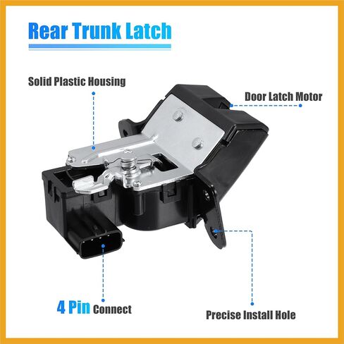 المحرك الخلفي قفل مزلاج الجذع لشركة هيونداي إلنترا GT 13-17 81230-A5000 عن بعد الجذع الباب الخلفي مزلاج قفل المحرك المحرك الخلفي الجذع غطاء الباب الخلفي قفل مزلاج المحرك استبدال in Kuwait