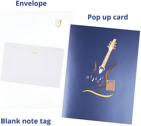 3D Guitar Pop Up Card Greeting Card All Occasion Card for Birthday Fathers Day and Guitar Lover in Saudi Arabia