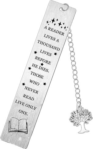 A Reader Lives A Thousand Lives Bookmark for Book Lover Readers Student Teacher Office Stationery Birthday Valentine’s Day Christmas Gifts in Saudi Arabia