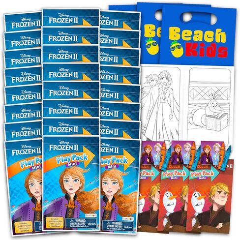 Disney Frozen Mini Party Favors Set for Girls - Bundle with 24 Mini Frozen Grab n Go Play Activity Packs with Coloring Pages, Stickers, More for Kids | Elsa & Anna Birthday Party Supplies in Saudi Arabia